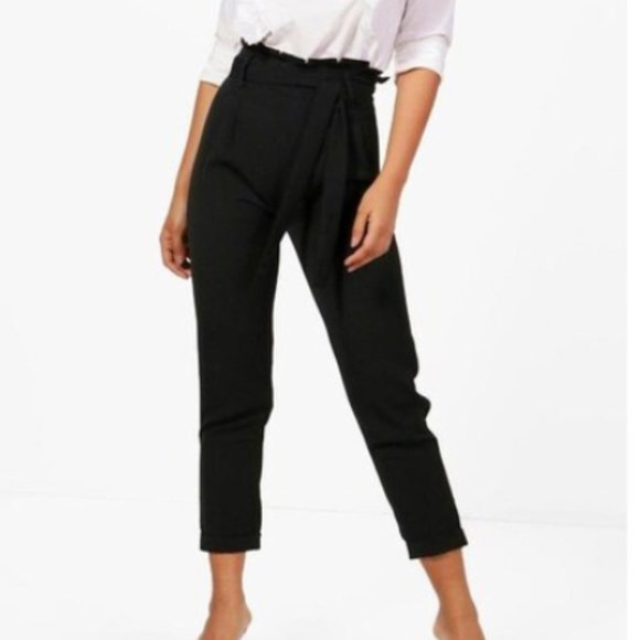 NWT- Eliza Premium Paperbag Waist Tailored Trouser - Picture 2 of 6